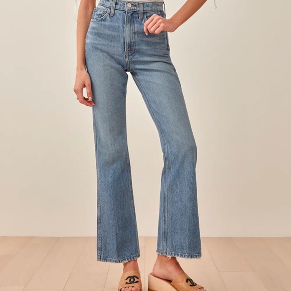 Reformation NWT Jeans Georgia retro high-rise flare Blue Jeans Women's size 29 - Picture 4 of 16